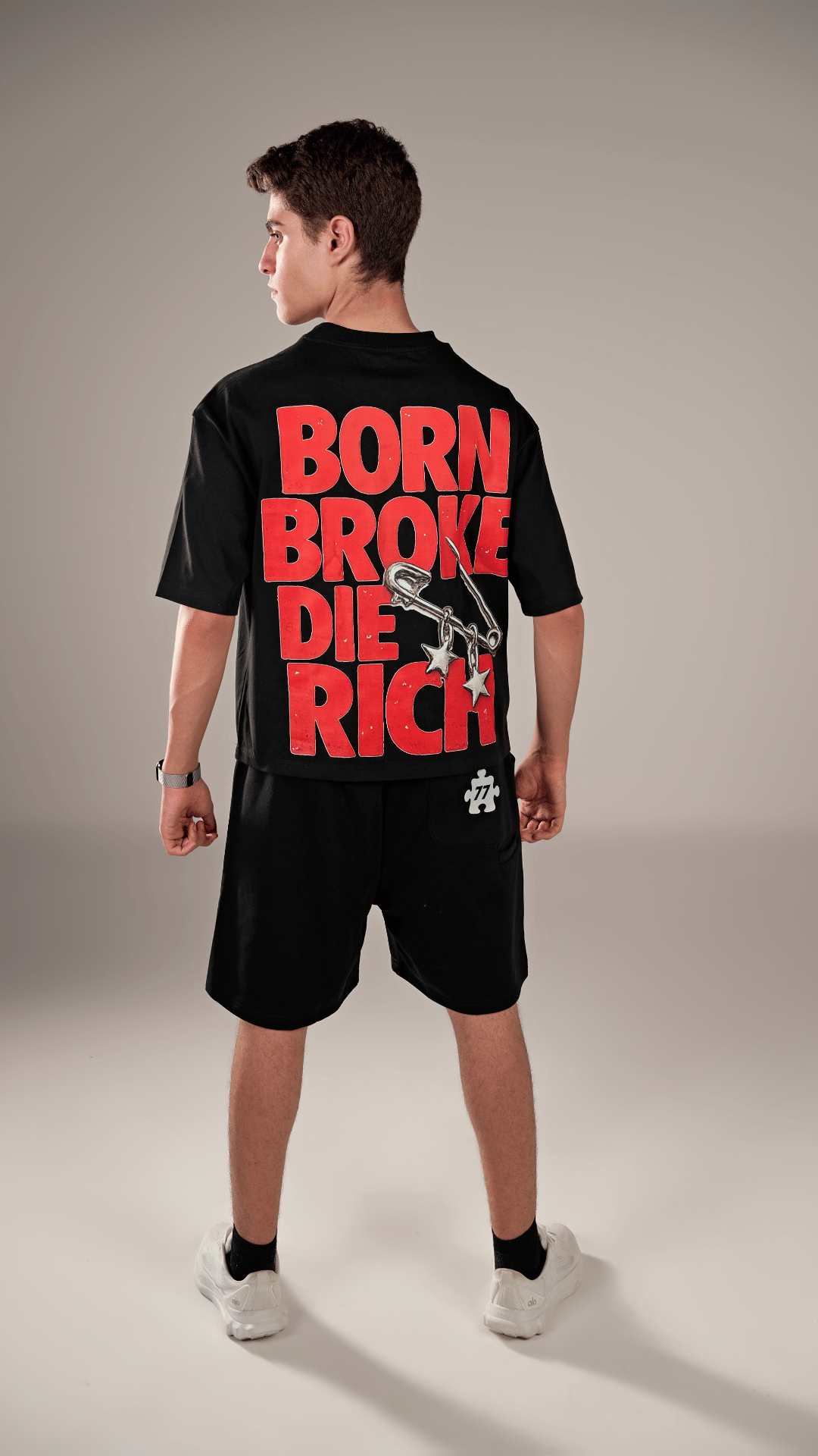 The "BORN BROKE DIE RICH" Graphic Tee